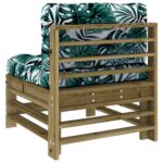 Canapés centraux avec coussins 2 pcs bois de pin imprégné – Image 5