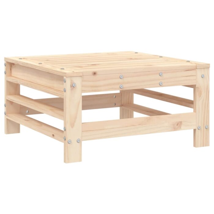 Repose-pieds de jardin avec coussins lot de 2 bois pin massif – Image 5