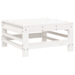 Repose-pieds de jardin coussins lot de 2 blanc bois pin massif – Image 5