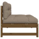 Canapé central 120x80 cm marron miel bois de pin massif – Image 3