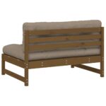 Canapé central 120x80 cm marron miel bois de pin massif – Image 4