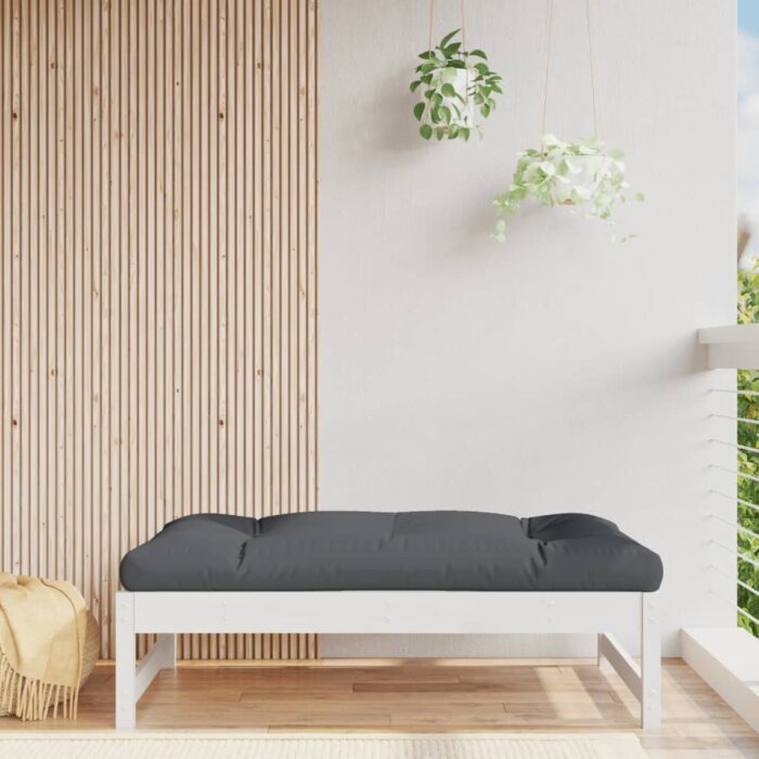 VXL8720845803131_m_en_hd_1.jpg Repose-pied de jardin 120x80 cm blanc bois de pin massif – Image 1