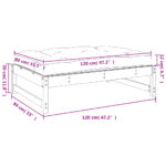 Repose-pied de jardin 120x80 cm marron miel bois de pin massif – Image 7