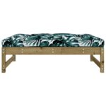 Repose-pied de jardin 120x80 cm bois de pin imprégné – Image 2