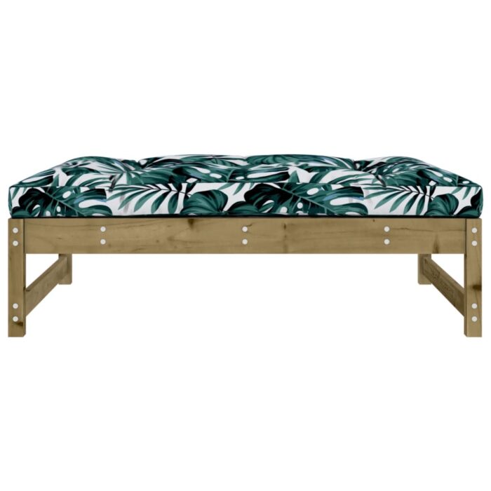 Repose-pied de jardin 120x80 cm bois de pin imprégné – Image 2
