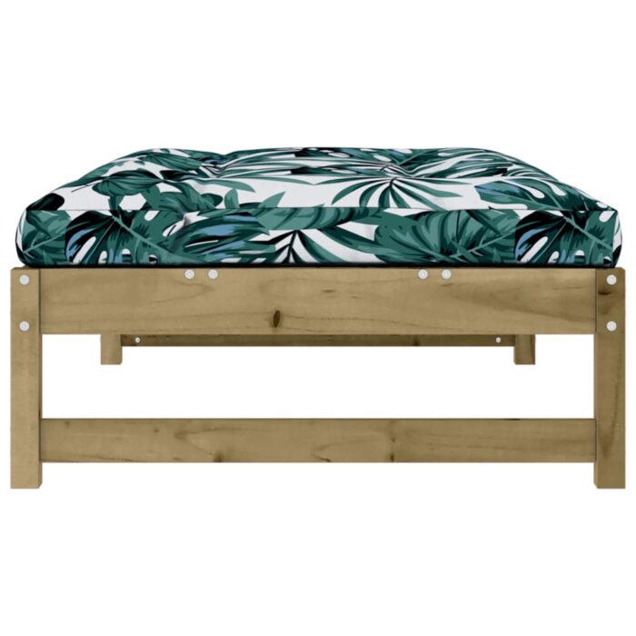 Repose-pied de jardin 120x80 cm bois de pin imprégné – Image 3