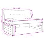 Canapé central 120x80 cm bois massif douglas – Image 7