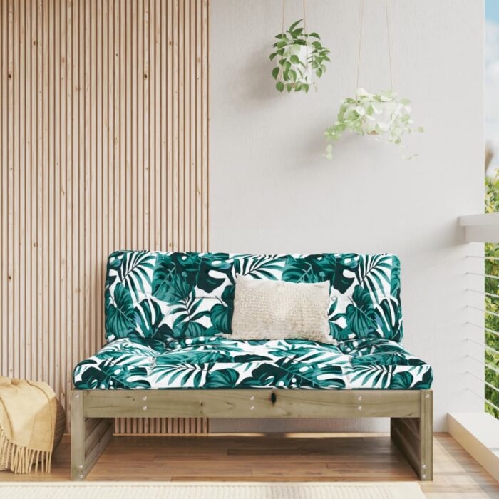 Canapé central 120x80 cm bois de pin imprégné – Image 1