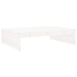 Repose-pied de jardin 120x80 cm blanc bois de pin massif – Image 4