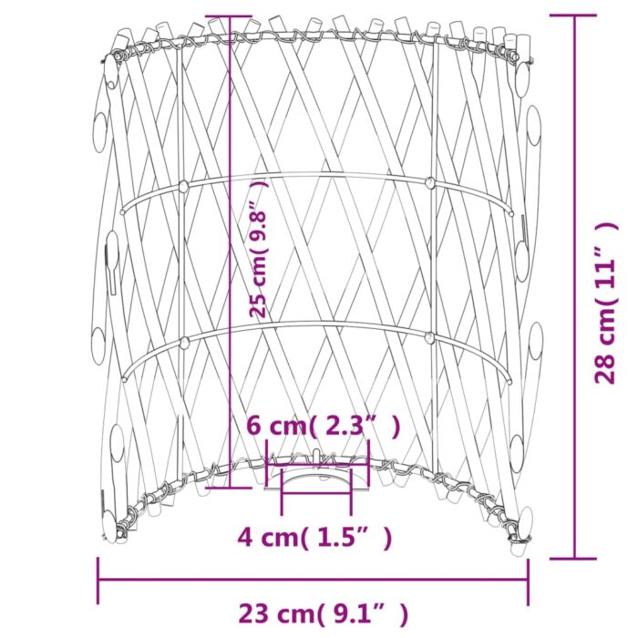 Abat-jour Ø23x28 cm osier – Image 8