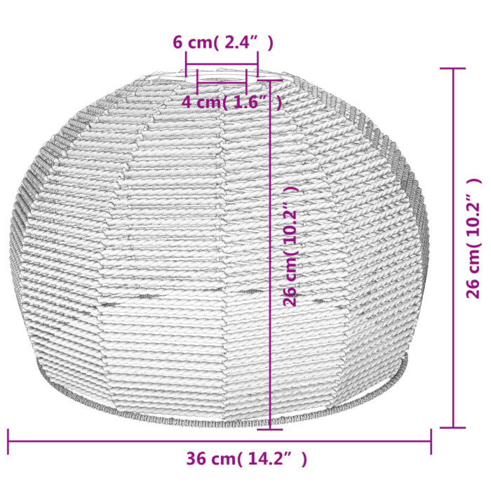 Abat-jour de plafonnier Ø36x26 cm fer et papier – Image 4