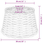 Abat-jour de plafonnier blanc Ø38x23 cm osier – Image 4