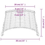 Abat-jour de plafonnier blanc Ø38x23 cm osier – Image 5
