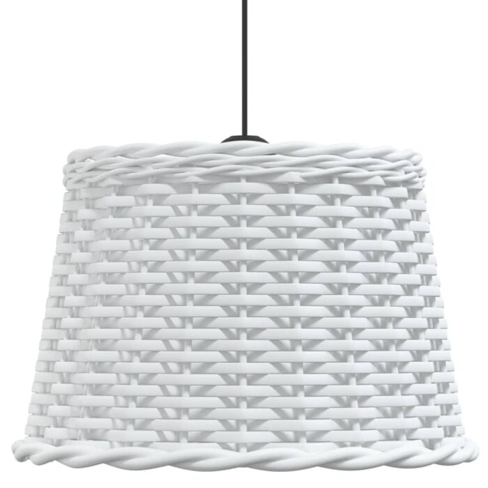 Abat-jour de plafonnier blanc Ø40x26 cm osier – Image 2