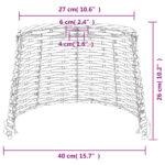 Abat-jour de plafonnier blanc Ø40x26 cm osier – Image 5