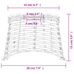 Abat-jour de plafonnier marron Ø20x15 cm osier – Image 5