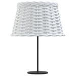 Abat-jour blanc Ø38x23 cm osier – Image 2