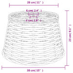Abat-jour blanc Ø38x23 cm osier – Image 4