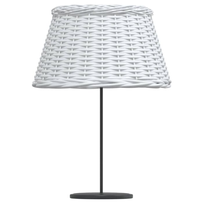 Abat-jour blanc Ø50x30 cm osier – Image 2