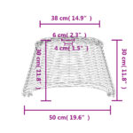 Abat-jour marron Ø50x30 cm osier – Image 5