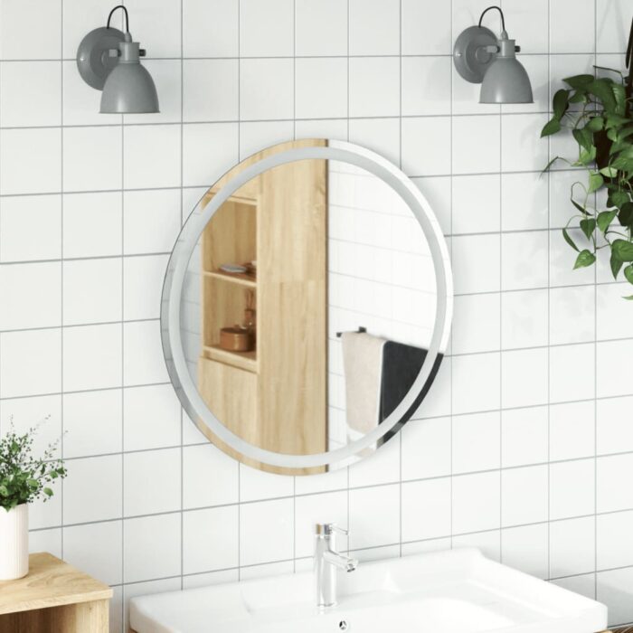 Miroir de salle de bain à LED 70 cm rond – Image 1