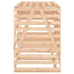 Abri pour poubelle double sur roulettes bois massif de pin – Image 5