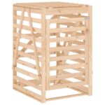 Abri pour poubelle double sur roulettes bois massif de pin – Image 6