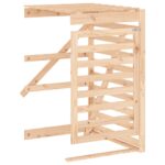 Abri pour poubelle double sur roulettes bois massif de pin – Image 7