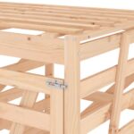 Abri pour poubelle double sur roulettes bois massif de pin – Image 9