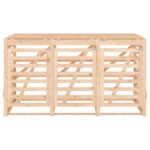 Abri pour poubelle triple sur roulettes bois massif de pin – Image 4