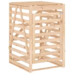 Abri pour poubelle triple sur roulettes bois massif de pin – Image 6