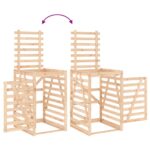 Abri pour poubelle triple sur roulettes bois massif de pin – Image 8