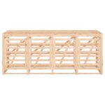 Abri de poubelles quadruple sur roulettes bois massif pin – Image 4