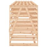 Abri de poubelles quadruple sur roulettes bois massif pin – Image 5