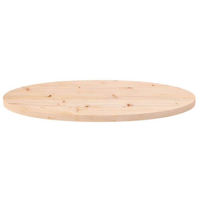 Dessus de table 60x30x2,5 cm bois de pin massif ovale – Image 2