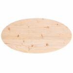 Dessus de table 60x30x2,5 cm bois de pin massif ovale – Image 3