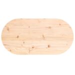 Dessus de table 60x30x2,5 cm bois de pin massif ovale – Image 3