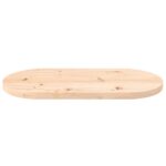 Dessus de table 70x35x2,5 cm bois de pin massif ovale – Image 2