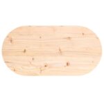 Dessus de table 70x35x2,5 cm bois de pin massif ovale – Image 3