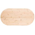Dessus de table 90x45x2,5 cm bois de pin massif ovale – Image 3
