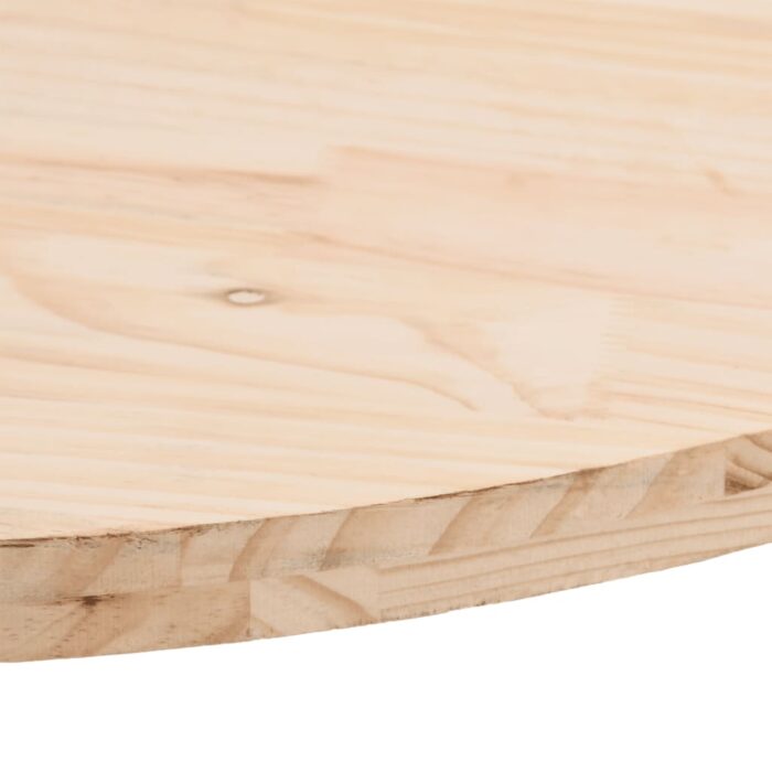 Dessus de table 90x45x2,5 cm bois de pin massif ovale – Image 4