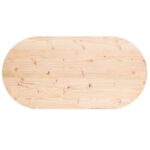 Dessus de table 100x50x2,5 cm bois de pin massif ovale – Image 3