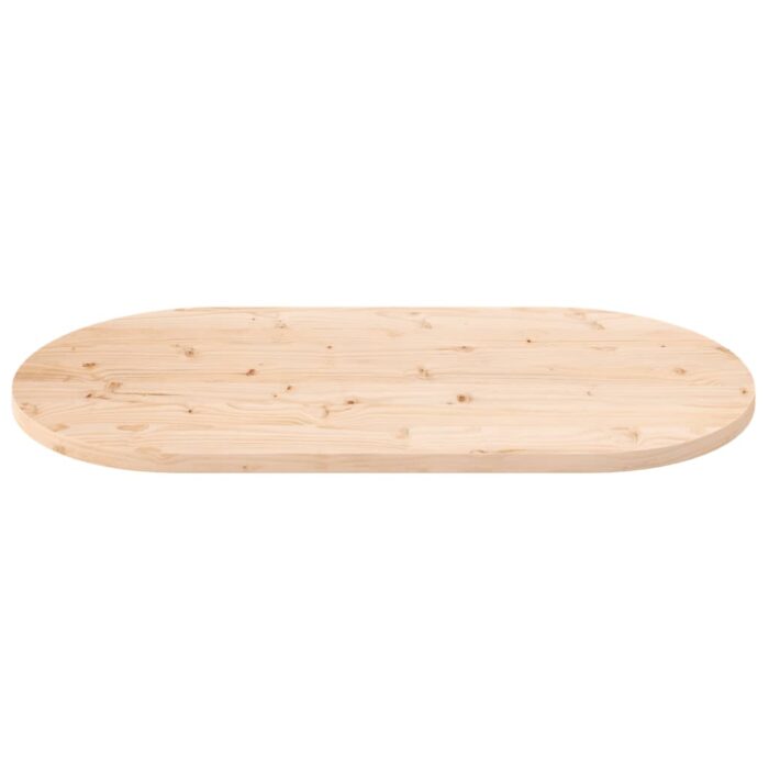 Dessus de table 110x55x2,5 cm bois de pin massif ovale – Image 2