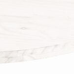 Dessus de table blanc 110x55x2,5 cm bois de pin massif ovale – Image 4