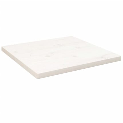 Dessus de table blanc 40x40x2,5 cm bois de pin massif