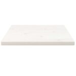 Dessus de table blanc 40x40x2,5 cm bois de pin massif – Image 2