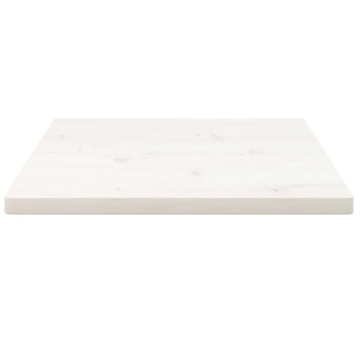 Dessus de table blanc 40x40x2,5 cm bois de pin massif – Image 2