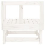 Canapé d'angle de jardin blanc bois de pin massif – Image 2