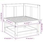 Canapé d'angle de jardin bois de pin imprégné – Image 5