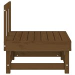 Canapé central de jardin marron miel bois de pin massif – Image 2